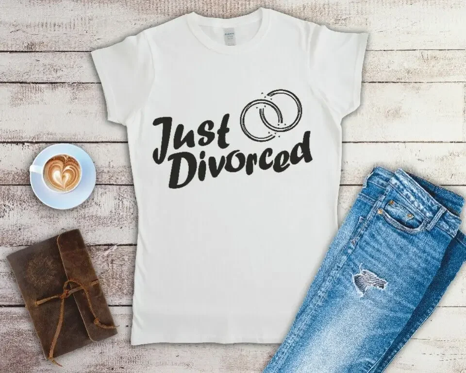 Just Divorced Ladies Fitted T Shirt Sizes Small-2XL