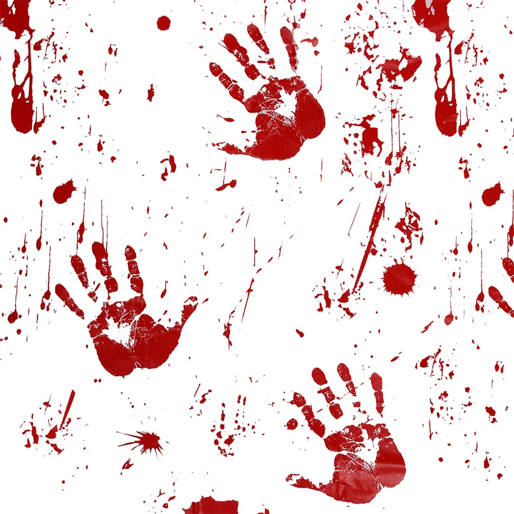 

3Pcs Scary Bloody Handprint Halloween Table Cover Apron Haunted House Decoration Party Layout Props Atmosphere