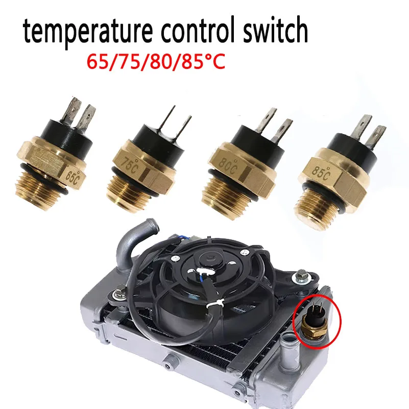M14 65/75/80/85℃ Electric Radiator Coolant Temperature Thermostat Switch Temp Sensor For ATV Quad Motorcycle Accessories