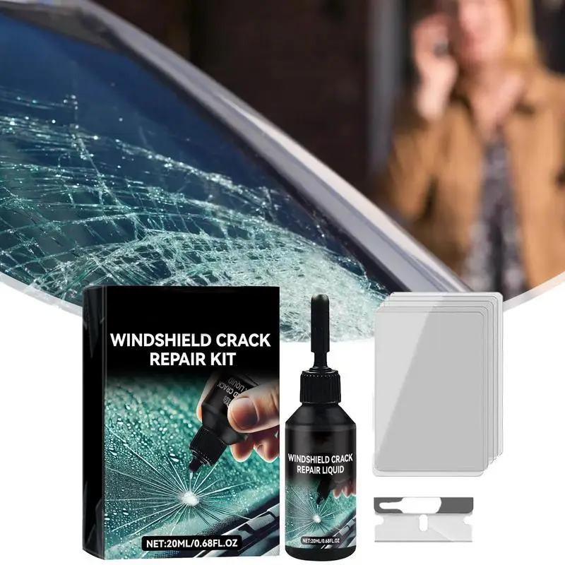 Windshield Fix Kit Repair Fluid Glass Fix Scratch Repair Kit Quick Fix For Chips 1 Glass Repair Fluid Kit For Bonding For Clear