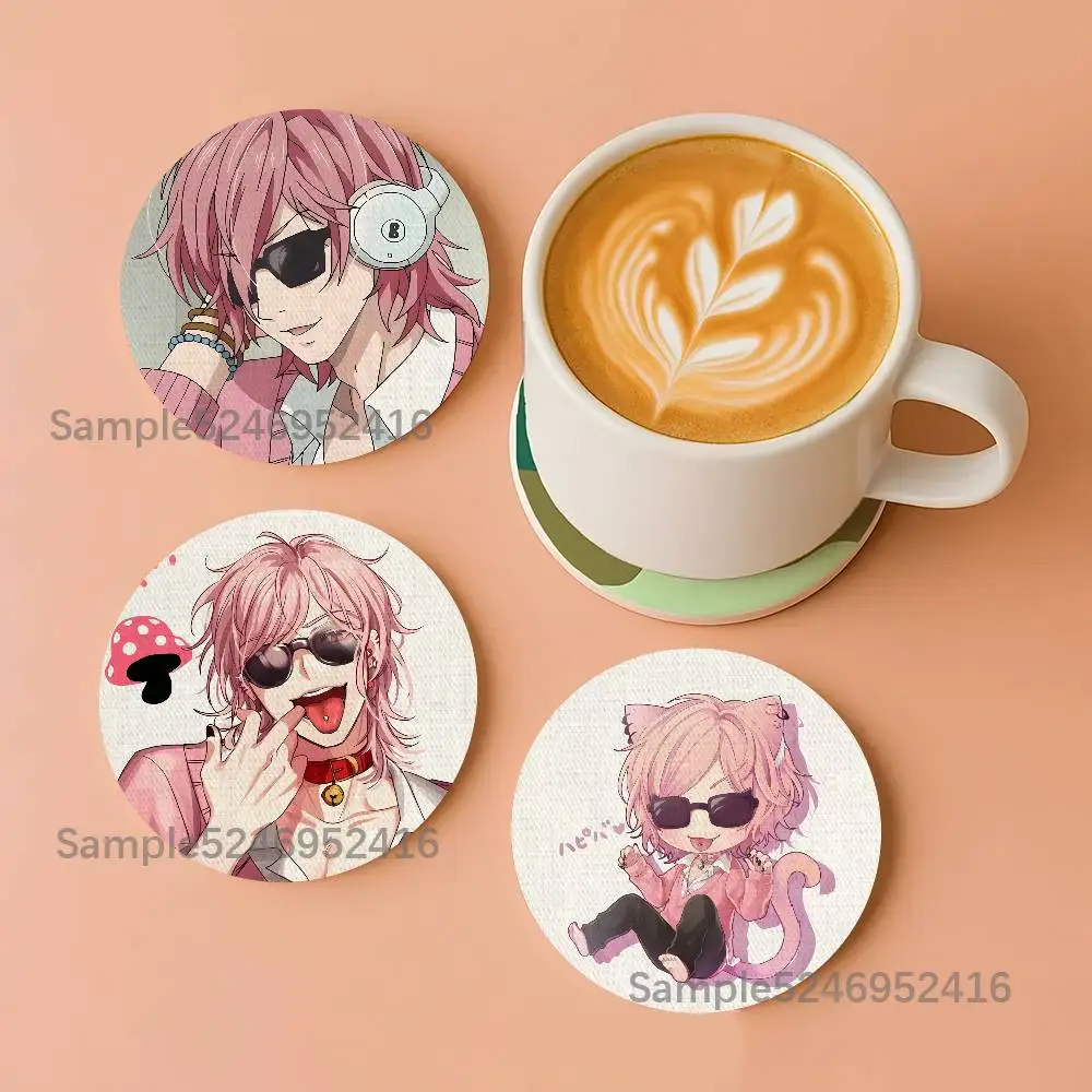 

Yuri Y-Yarichin Club Round Wooden Coasters For Design Suitable for Drinks Tea,Coffee Home Perfect Gift Holidays