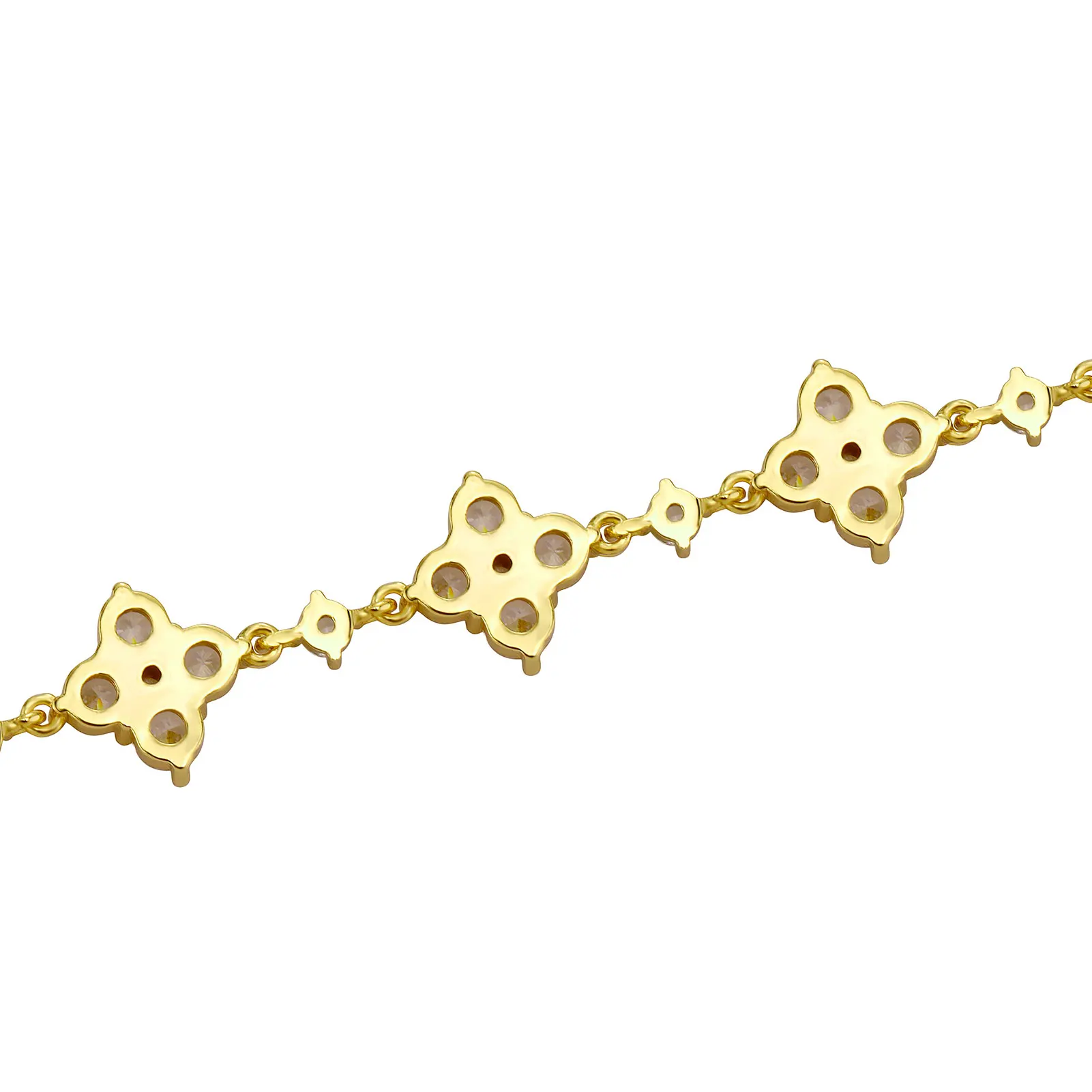 TOPGRILLZ Four Leaf Clover Bracelet Micro Paved CZ Iced Out Luxury Bling Bangles Jewelry Women Accessories For Gift