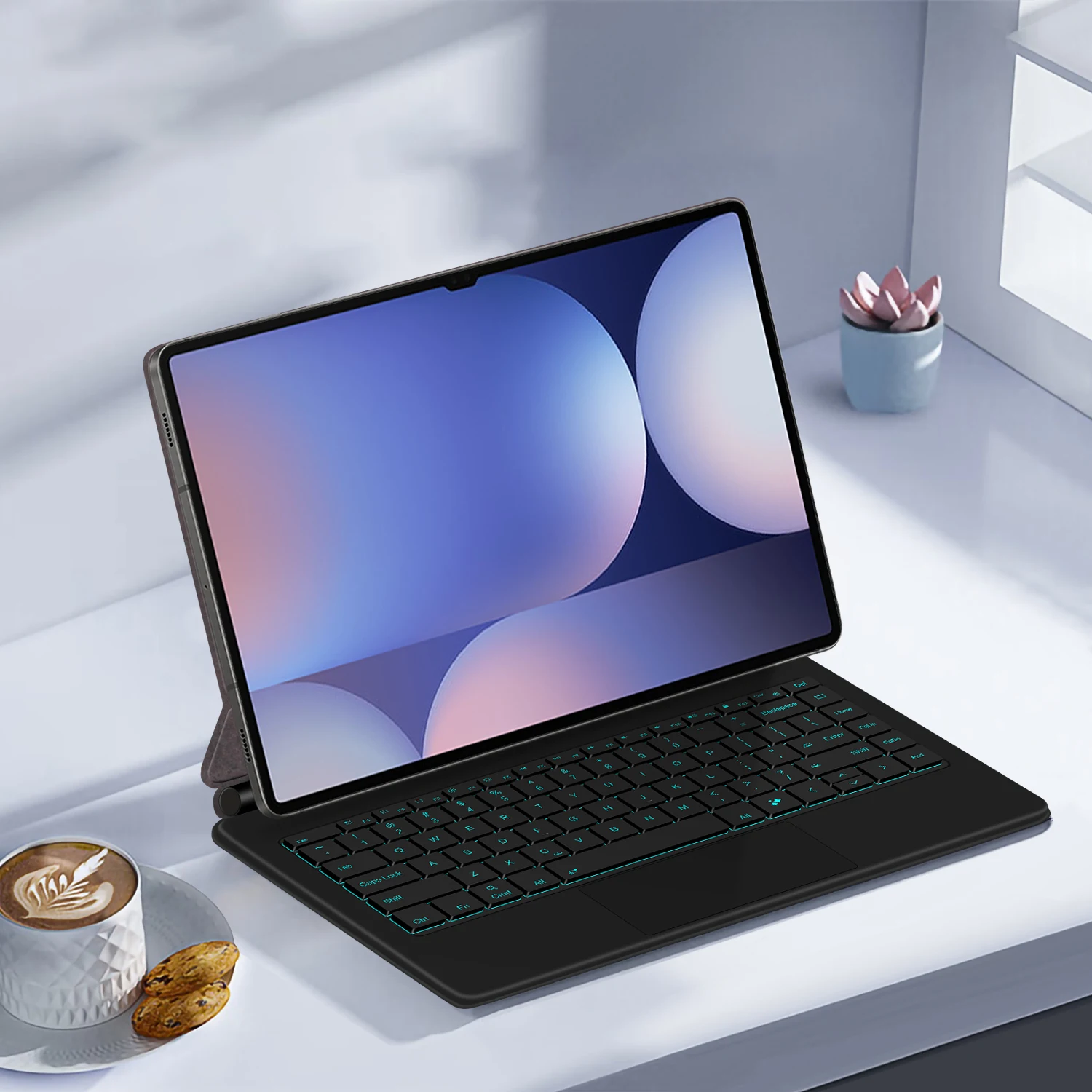 Magic Keyboard Case for Samsung Galaxy Tab S10 Ultra 14.6 inch S9 Ultra S8 Ultra Tablet Smart Magnetic Book Cover Folio
