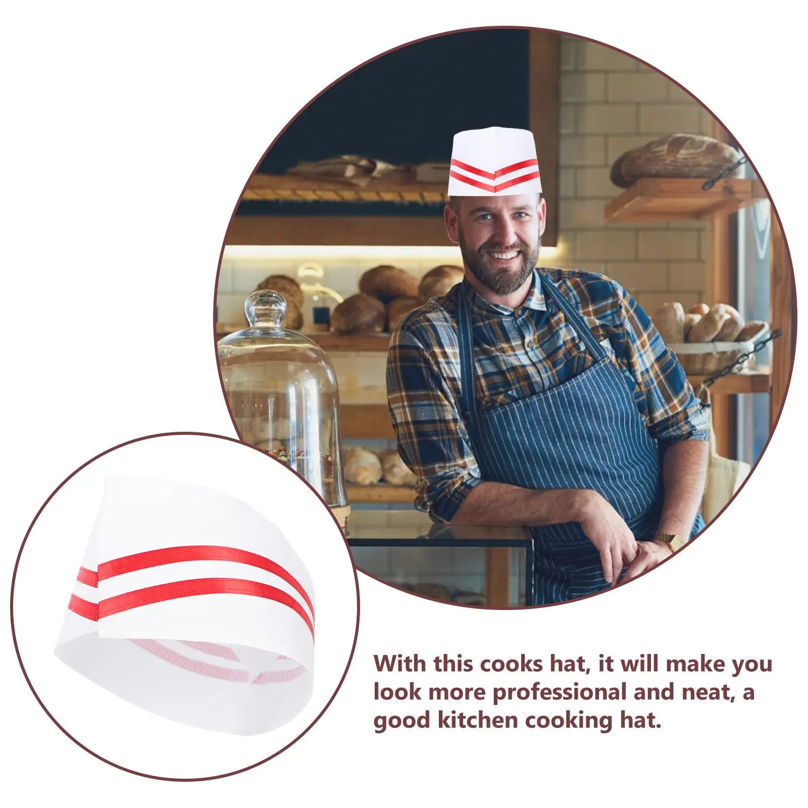 9Pcs 요리사 모자 주방 작업 모자 면화 요리 모자 머리 보호 레스토랑 유니폼 모자 여성용 남성용 바베큐 음식