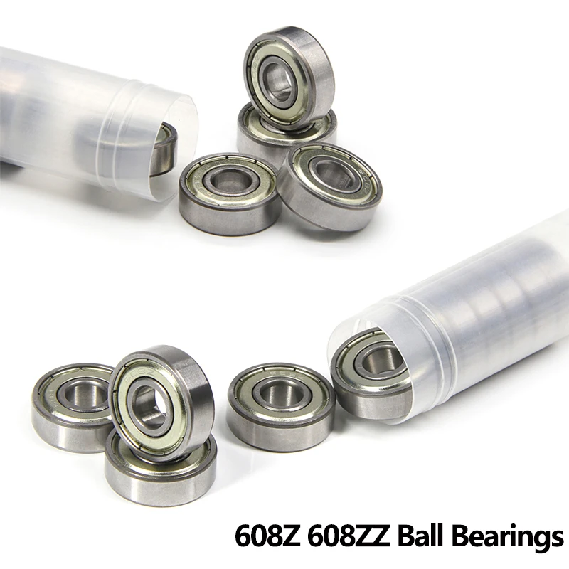 2~100pcs Ball Bearings 608Z 608ZZ Deep Groove Miniature Bearings For Skateboard Scooter High Carbon Steel Single Row Bearings