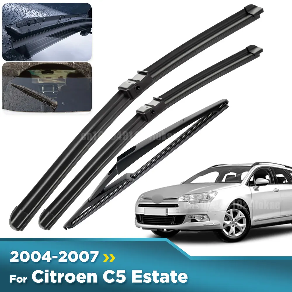 

Для Citroen C5 Estate 2004-2007 2005 2006 стеклоочиститель передние и задние щетки стеклоочистителя лобовое стекло щетки для окон 26 "+ 19" + 12"