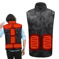 Motorcycle Heated Vest Winter Warm Electric Heated Vest USB Heating Temperature Control Thermal Vest Jacket Men Women Ski Coat