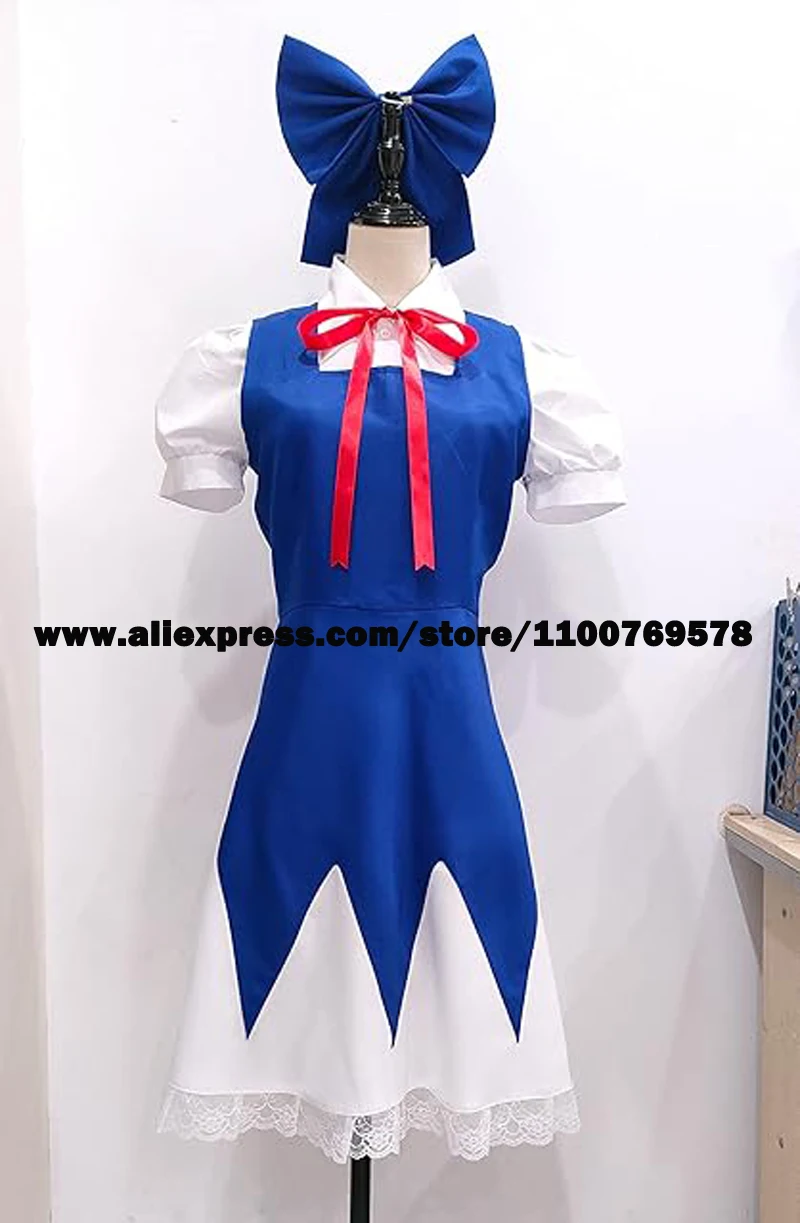 

Anime Cirno Cos Dress Halloween Christmas New Year Party Costume