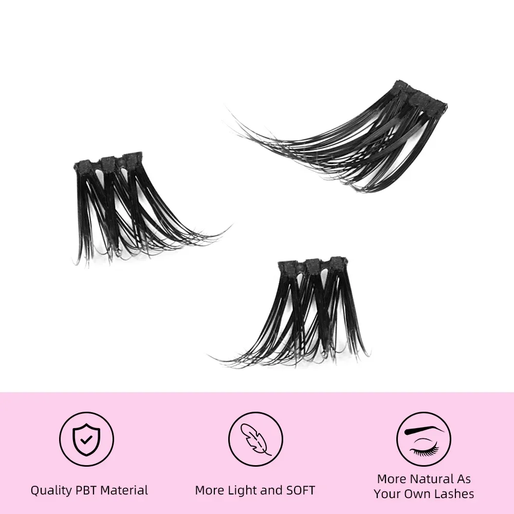 ARISON 3DFluffy Segmented Lashes DIY Cluster Lash Bundles Soft Strip Eyelashes Dramatic Ribbon Eyelash Makeup Tool For Wholesale