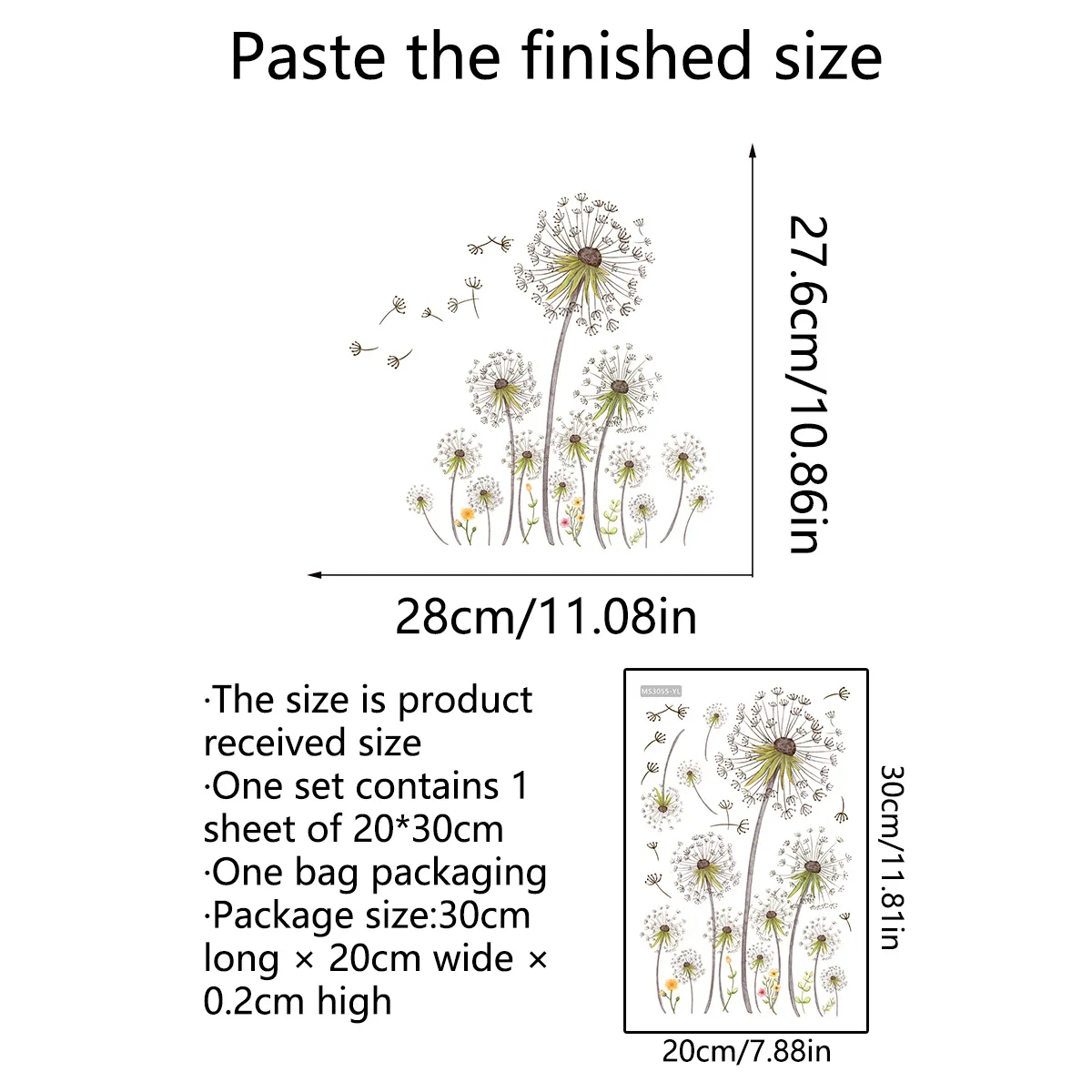 Dandelion Bathroom Toilet Sticker Lavatory Closestool Wall Sticker Self Adhesive Mural Beautify Flower Home Decoration Decals