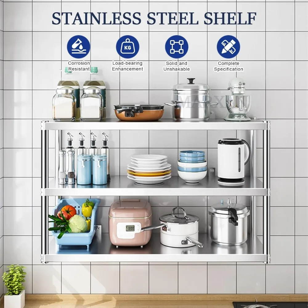 Estantes de pared de metal resistentes para almacenamiento en garaje, estante organizador minimalista para sala de estar y cocina