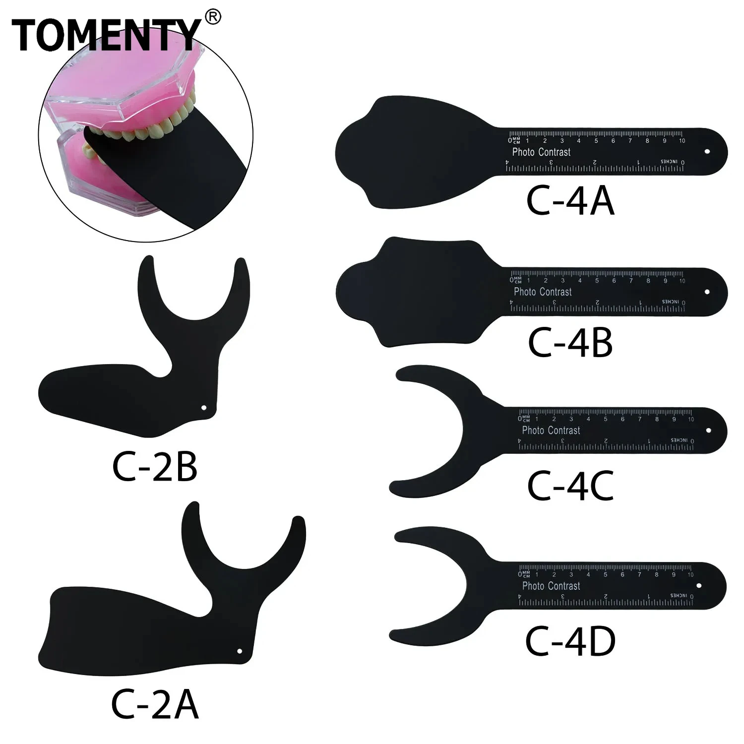 

6Pcs High Quality Aluminum Dental Photo Black Background Board Oral Orthodontic Photography Contraster Background Contrast Board