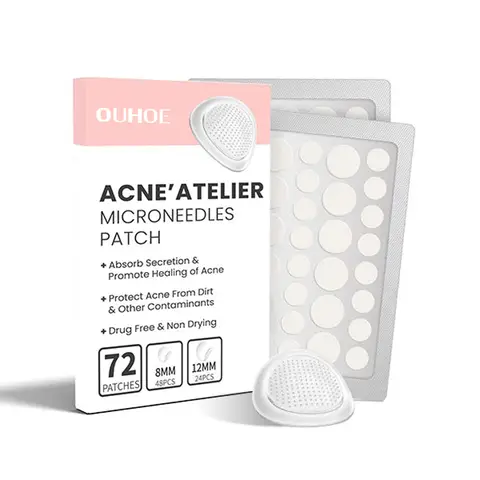 Patchs de séchage pour le visage pour boutons, micro-aiguilles, autocollants couvrant les imperfections, soins des taches invisibles, absorbant toute la journée, 72 pièces