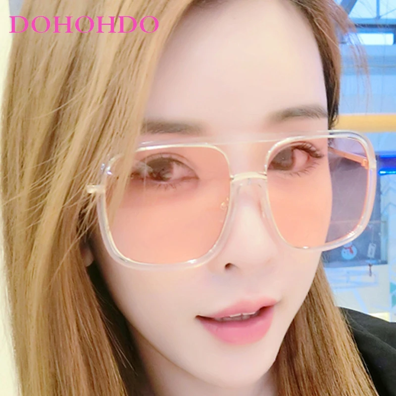 

Trendy Vintage Oversized Square Pilot Sunglasses Women Fashion Brand Designer Eyeglass Man Fishing Travel Driving Shades UV400