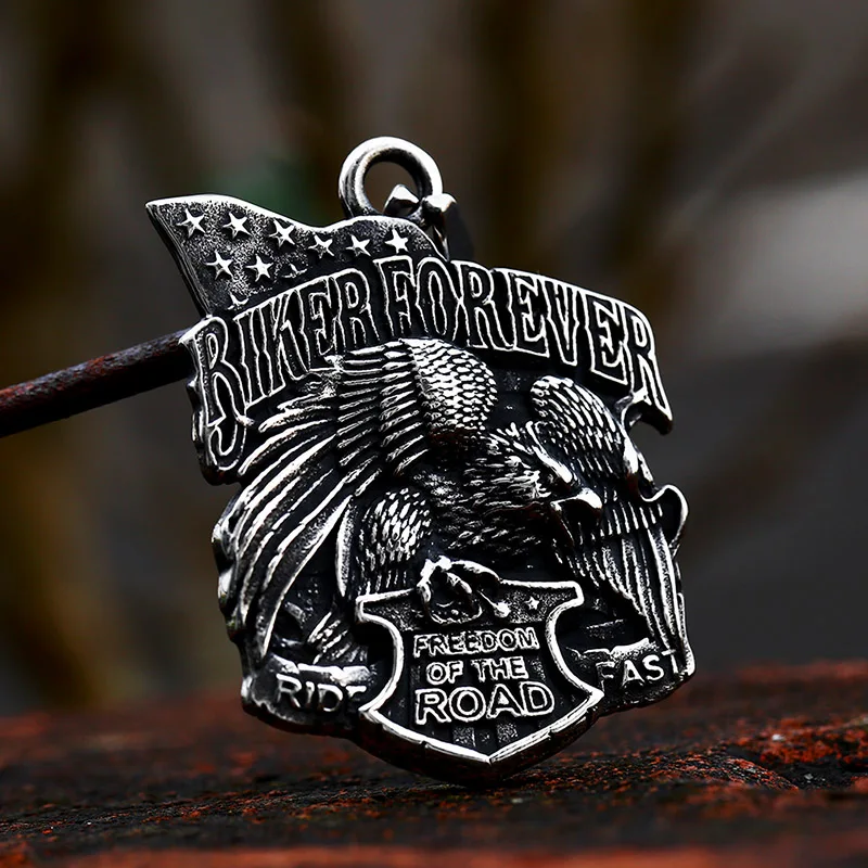 BEIER 2022 New Design Stainless Steel Eagle Pendant US NAVY Freedom Of The Road Necklace Jewelry For Men Wholesale Dropshipping