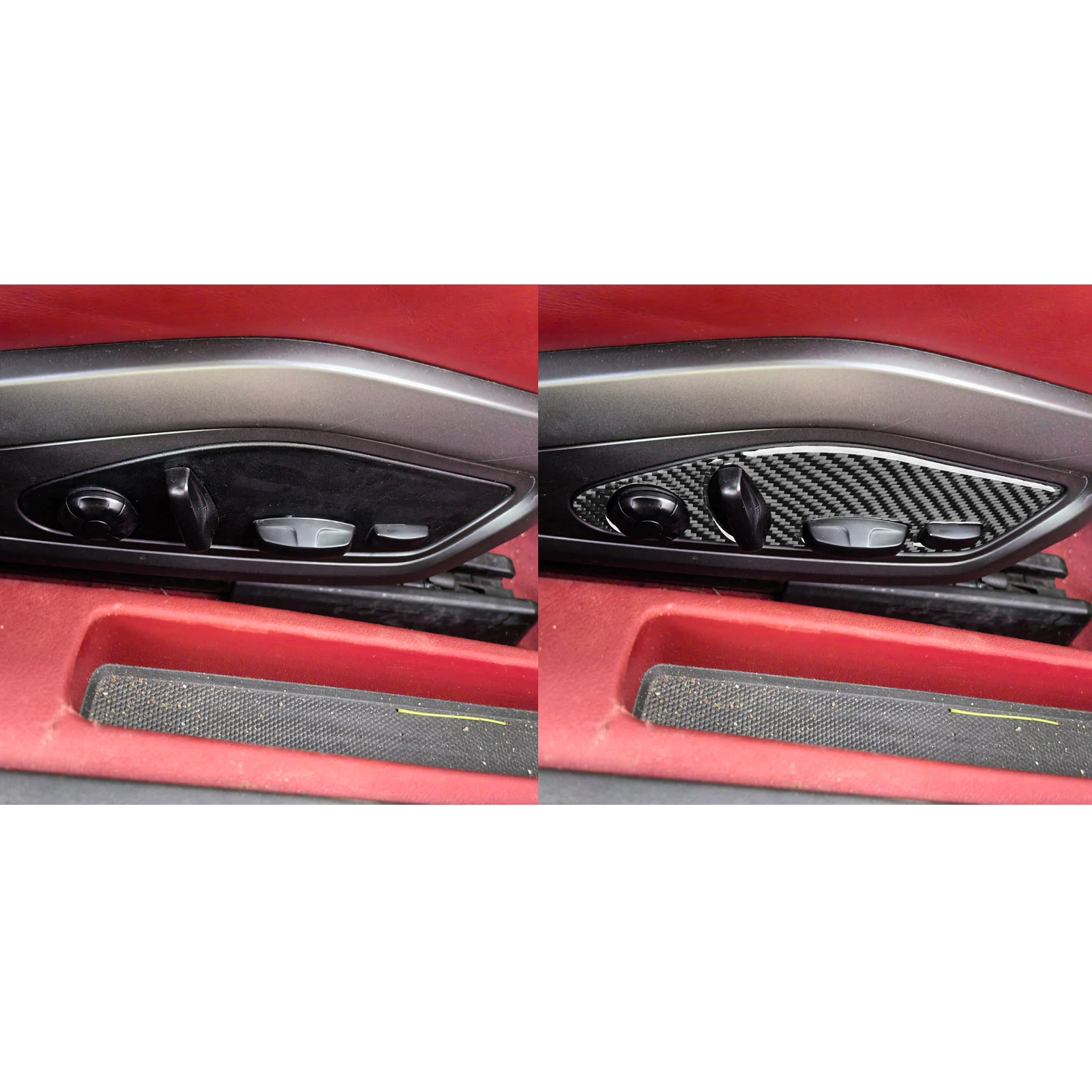 For Porsche 911 992 Carrera 2019-2024 Carbon Fiber Seat adjustment control panel Car Accessories Interior Decorative Stickers