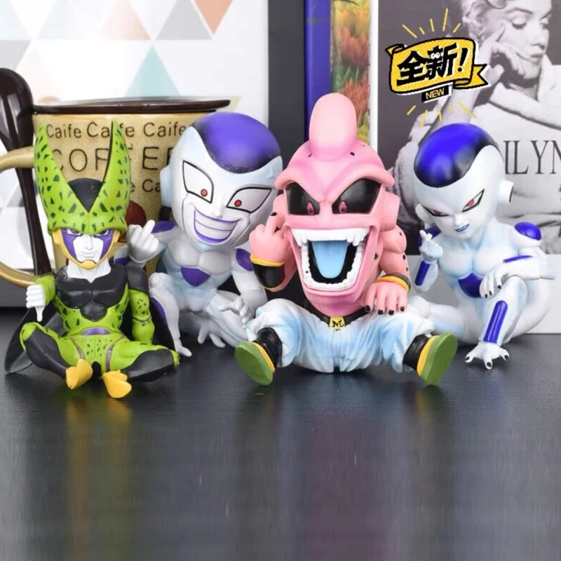 

Bandai Dragon Ball Z Вертикальный средний палец Волшебный человек Boo Фигурки Модель ПВХ Игрушки Коллекционные украшения Аниме Фигурка