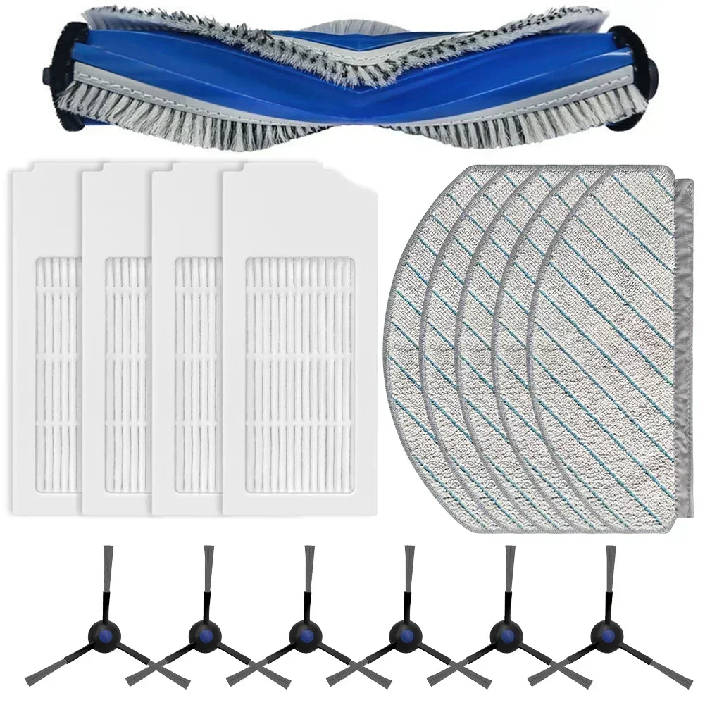 Main Side Brush Kits For ECOVACS For DEEBOT N20/N20 PLUS Vacuum Cleaner Spare Parts Main Side Brushes Filters Mop Cloths Kits