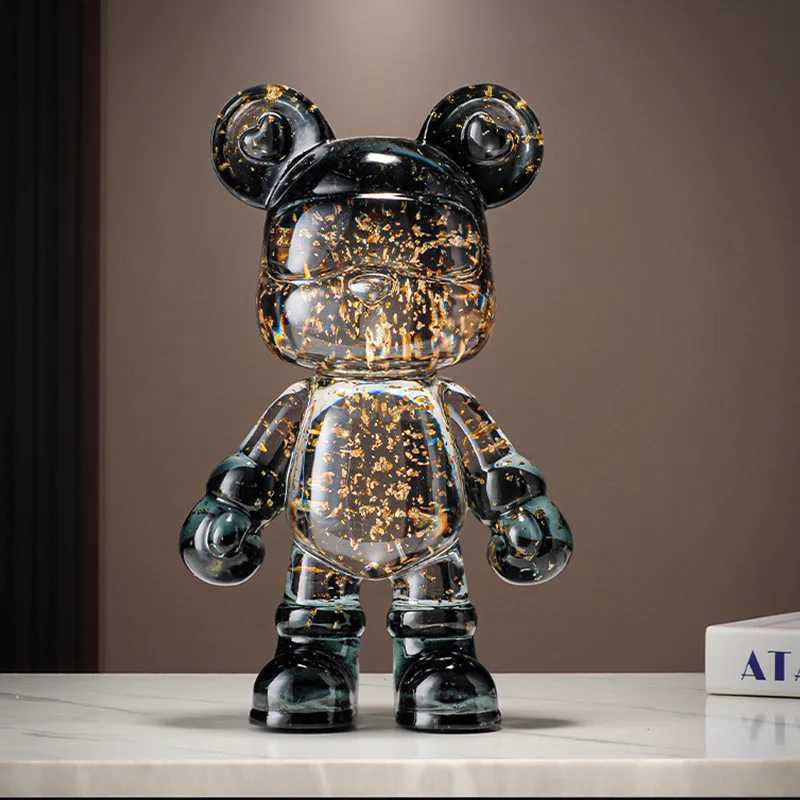 Simple Light Luxury Transparent Violent Bear Ornament Living Room TV Cabinet Wine Cabinet Home Creative Decoration Ornament