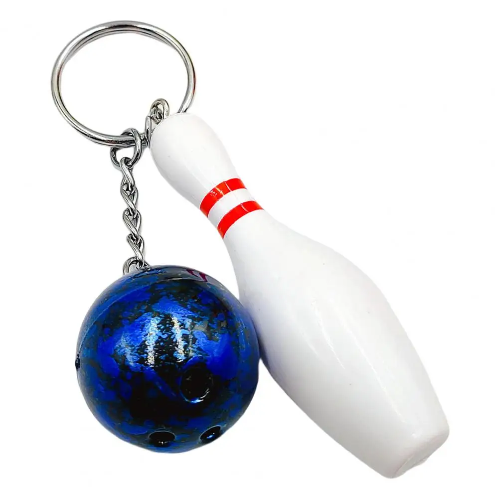 Car Key Chain Bowling Mini Ball Shape Smooth Surface Key Ring Easy Installation Sports Keyring Pendant Man Women Gift