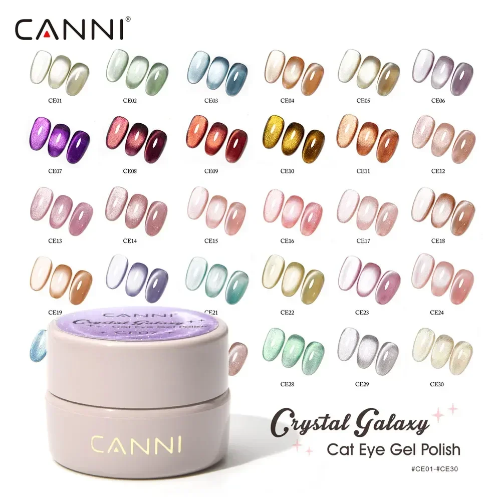 CANNI Galaxy Crystal Cat Eye Painting Gel Glass Transparents Venalisa Semi Permanent UV Lacquer Hybrid Varnishes Glitter UV Gel