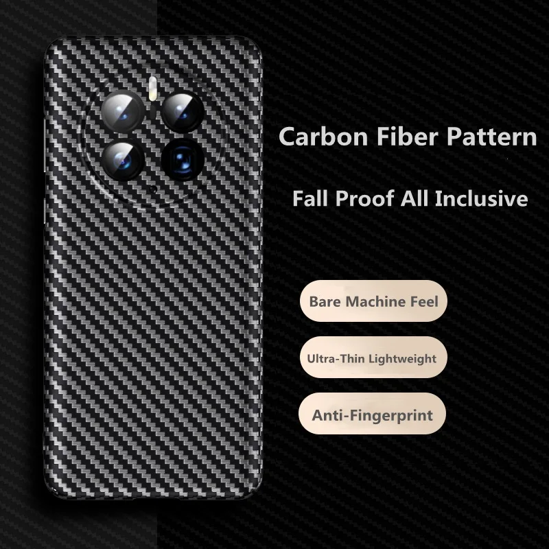 Ultra-Thin Carbon Fiber Case For Huawei Mate 50/40/30/20/P30/P40/P50/P60/Nova 8/Nova 9 Frosted Soft Touch Skin Protective Cover