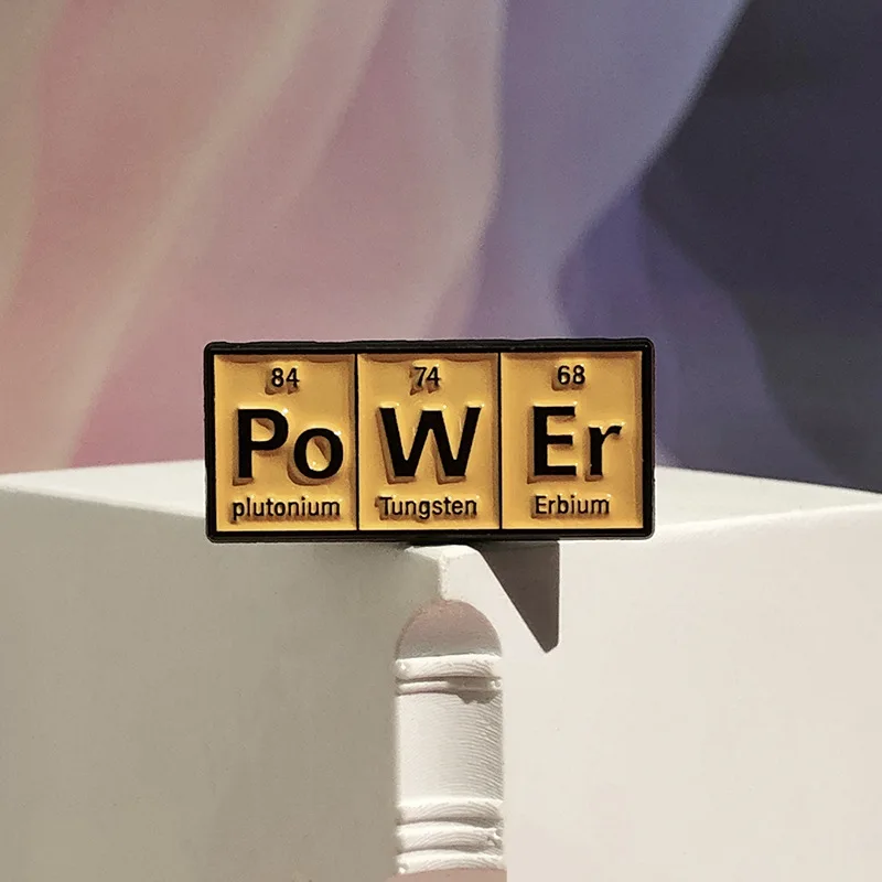 創造的な化学元素周期表シリーズブローチピン金属合金エナメルバッジ学生アクセサリーコート装飾小道具
