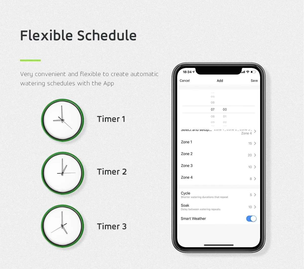 20258 Zone WIFI esterno timer di irrigazione intelligente controller di irrigazione da giardino sistema di irrigazione intelligente