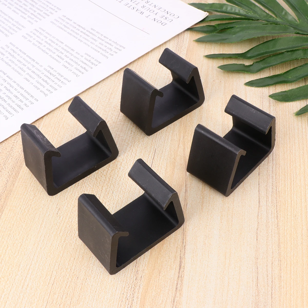

4 Pcs Furniture Fasteners Black Hooks Rattan Chair Clip Combination Accessory Clips Wicker Sofa Couch for
