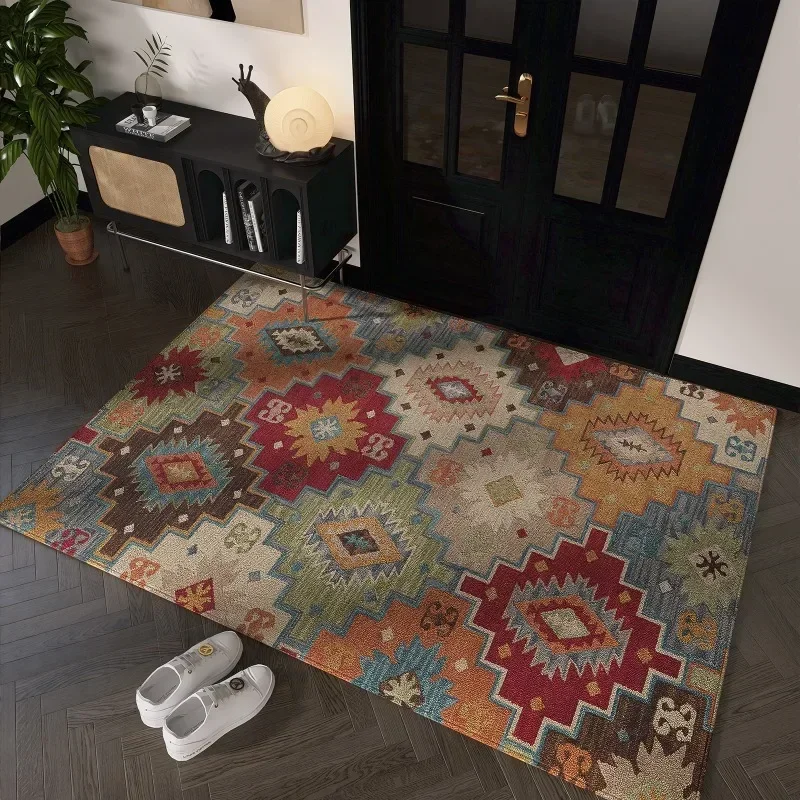 Entrance Mat Entrance Carpet Porch Decoration Home Retro Door Mat Household Non-slip Mat Home Furniture