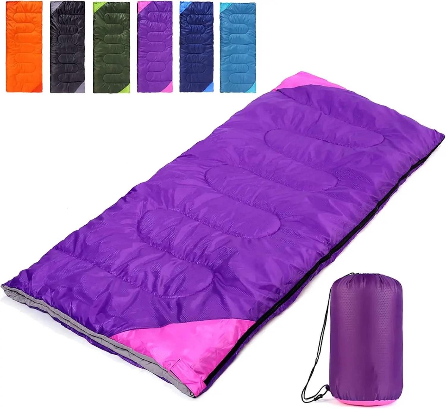 

Adult Boys and Girls Camping Sleeping Bags, All Season Lightweight, Waterproof Compact Bag for Camping Gear, Travel and Outdoor