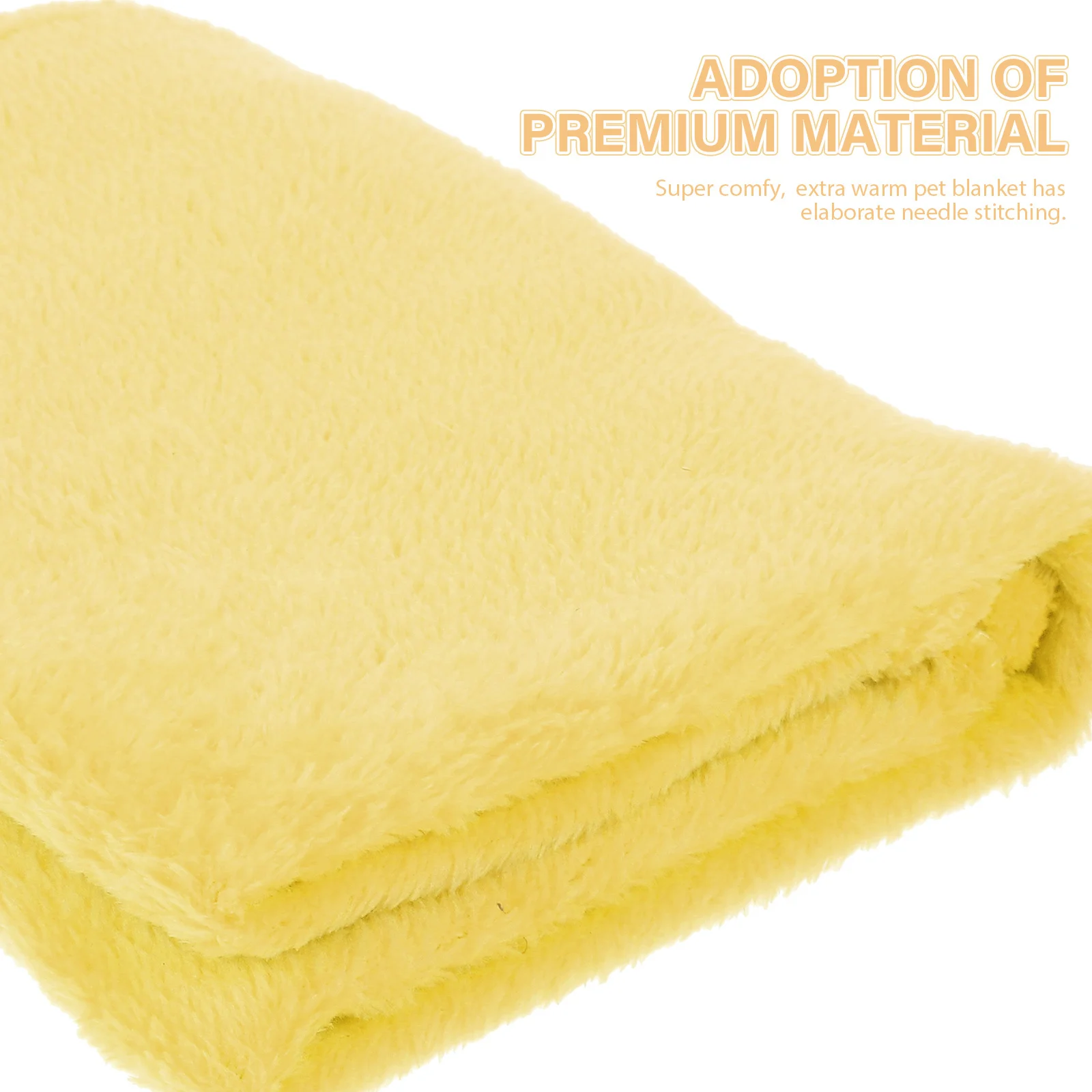 Preciosa manta de lana de franela para mascotas, acogedora, cálida, cómoda, Color sólido, amarillo, costuras de aguja altamente elaboradas