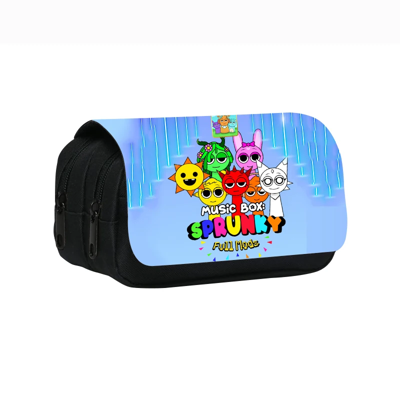 مقلمة Sprunki حقيبة أقلام مدرسية كلاسيكية للطلاب تخزين كبير للطلاب صندوق أقلام رصاص هدية مدرسية للأولاد والبنات أفضل هدية