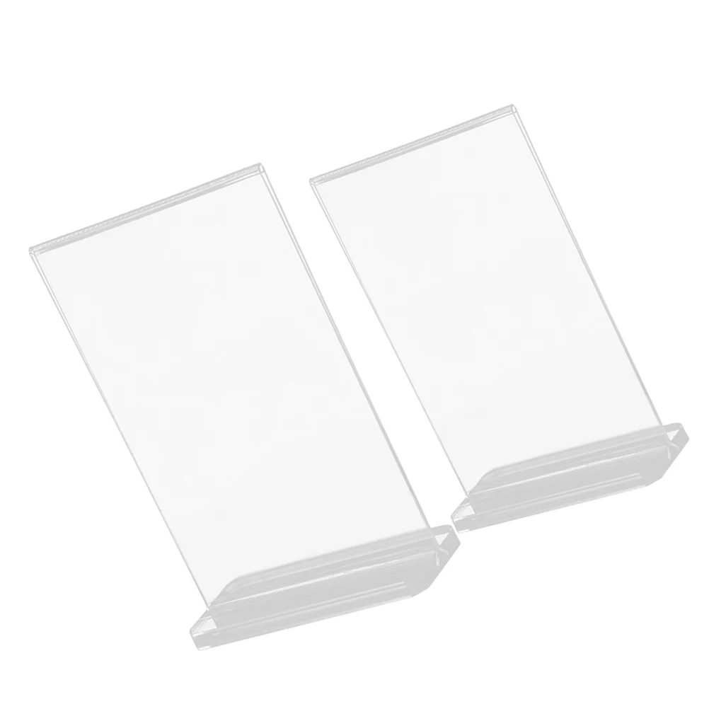 

2Pcs Acrylic Sign Holder Display Clear Frame for Table Picture Poster Menu Advertising Sign Holders Document St