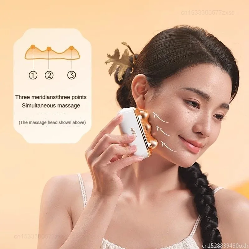 Youpin-Mini Massageador Portátil para Pele Facial, Estilo Chinês, Push Scraping, Instrumento de Beleza, Contorno Delicado, Levantamento, Firming