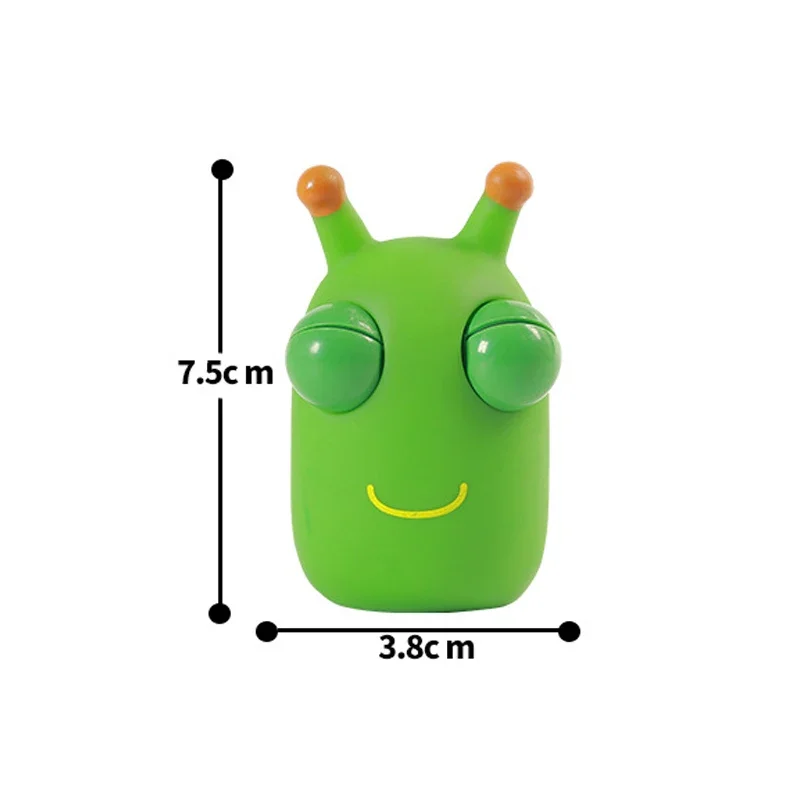 Green Bug Toys Popping Out Eyes Squeeze Fun Children's Sensory Fidget Toys Used to Relieve Stress, Anxiety, Xmas Birthday Gift