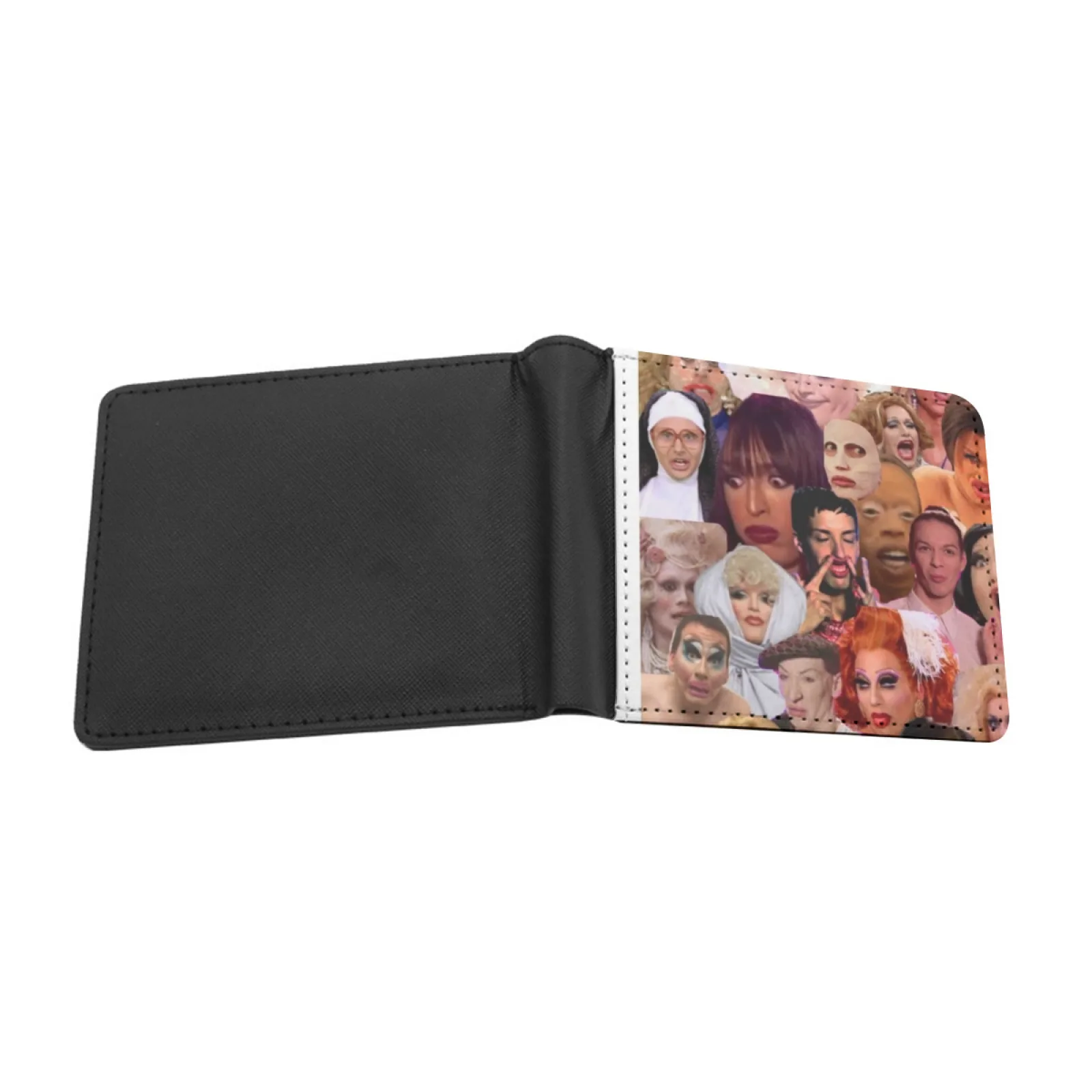 Iconic Drag Queens Collage Personalized Wallet For Men And Women Pu Leather Short Pocket Purse Drag Drag Race Drag Queens Drag