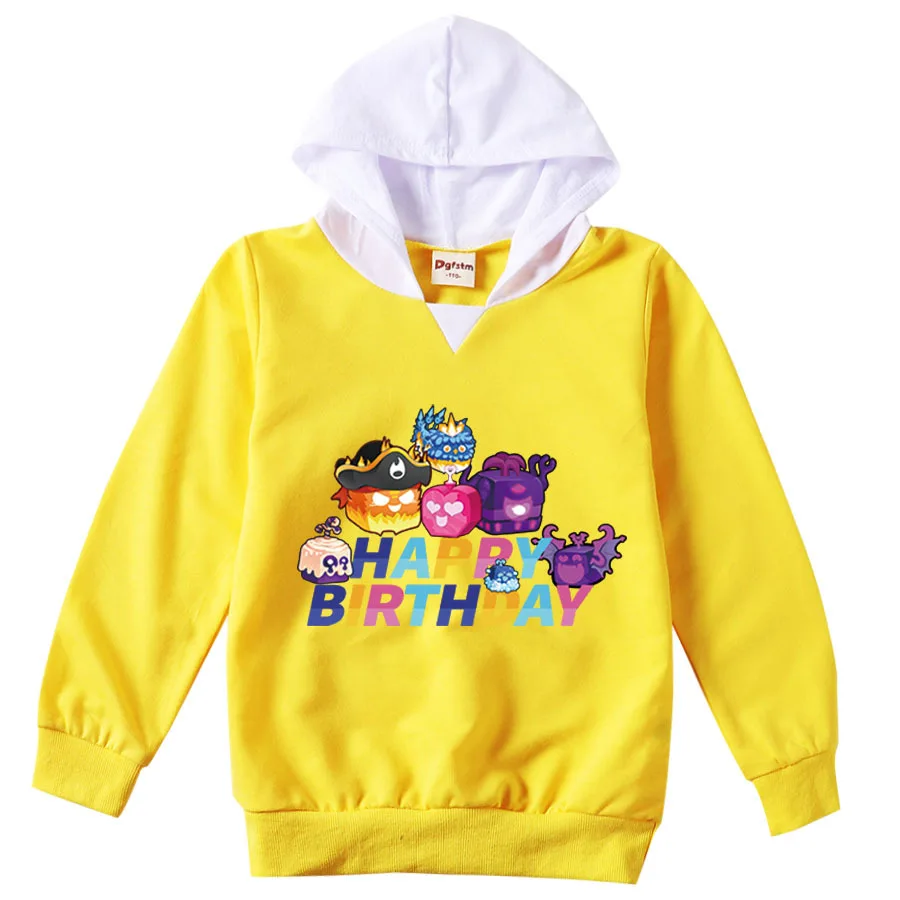 

2-16Years game blox fruits Hoodie Kids Clothes Boys Sweatshirts Cartoon Costume Autumn Tops Toddler Girls Outfits Baby Boy Coats