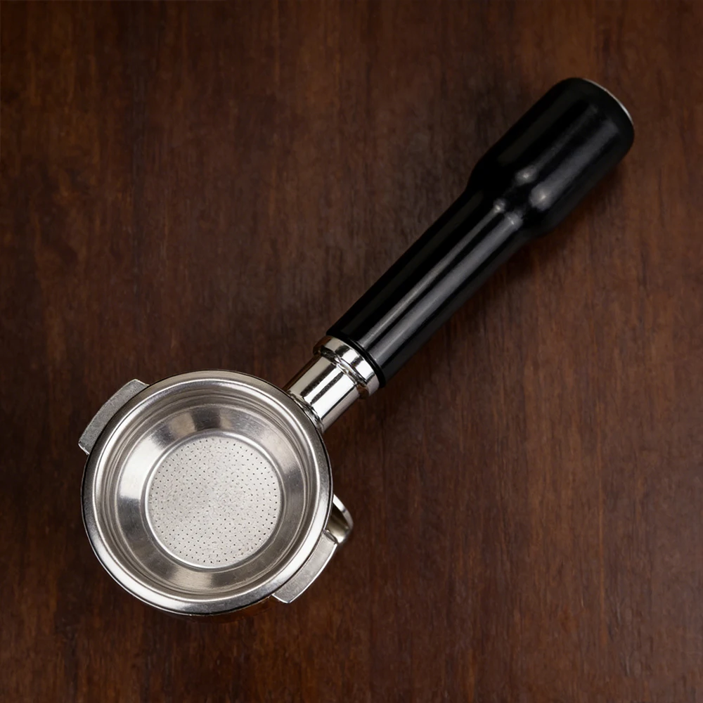 Custom Luxury Highly Polished Stainless Steel 58mm E61 2-Ear Dual Spout Espresso Portafilter Eco Friendly Cafe Tool
