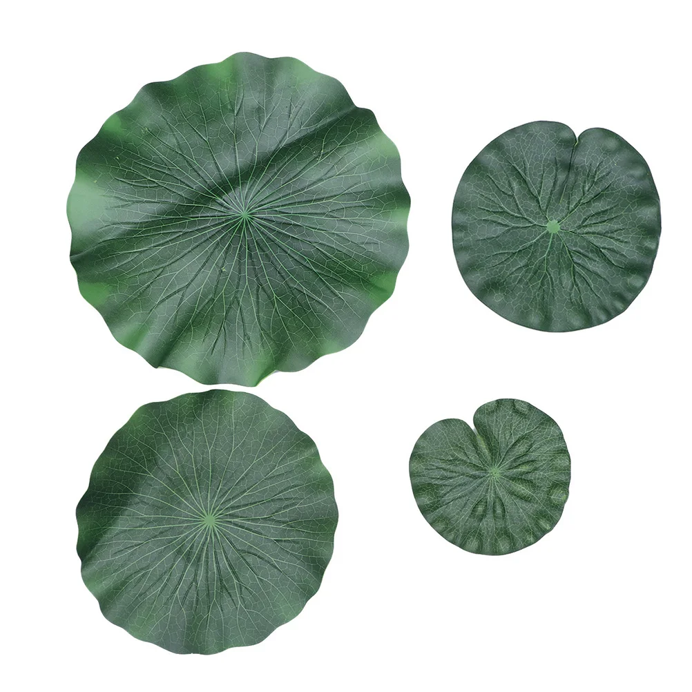 

12 Pcs Plants Green Simulation Simulation Leaves Lotus Leaves Party Decoration Leaf Party Fish Tank Pond Decor
