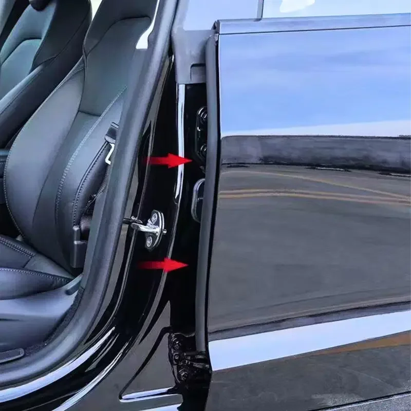 2pc Heavy Duty Car Door Sealing Strip Black Rubber Sealing Strip Dust Proof Noise Reducing Door Sealing Strips Car Accessories