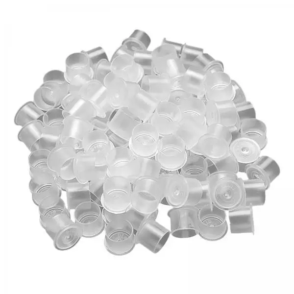 Ink Caps Cups Plastic Waterproof Reusable Stable Base Pigment Containers Disposable for Tattoo Inks Set and Micropigmentation
