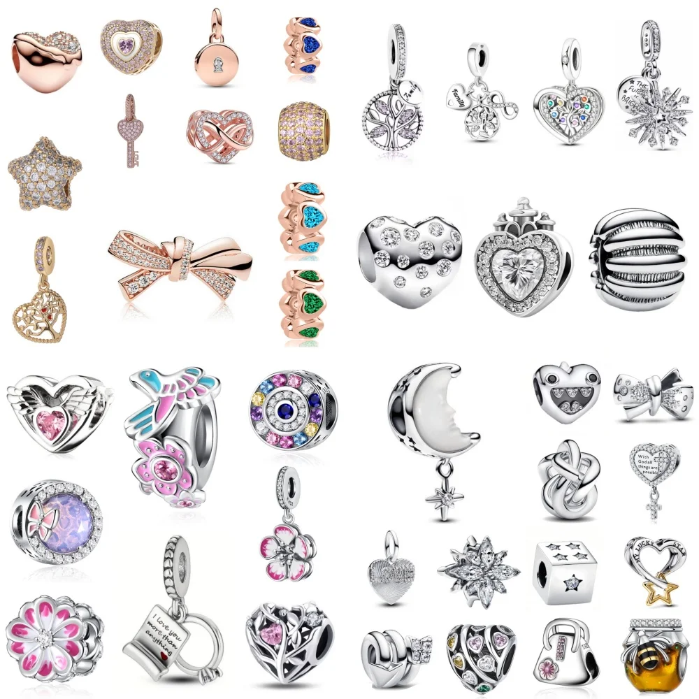 

2025 925 Sterling Silver Honeypot Pot Donut Lipstick Pendant Charm Fit Original Snake Bone Chain Bracelet DIY Jewelry Making