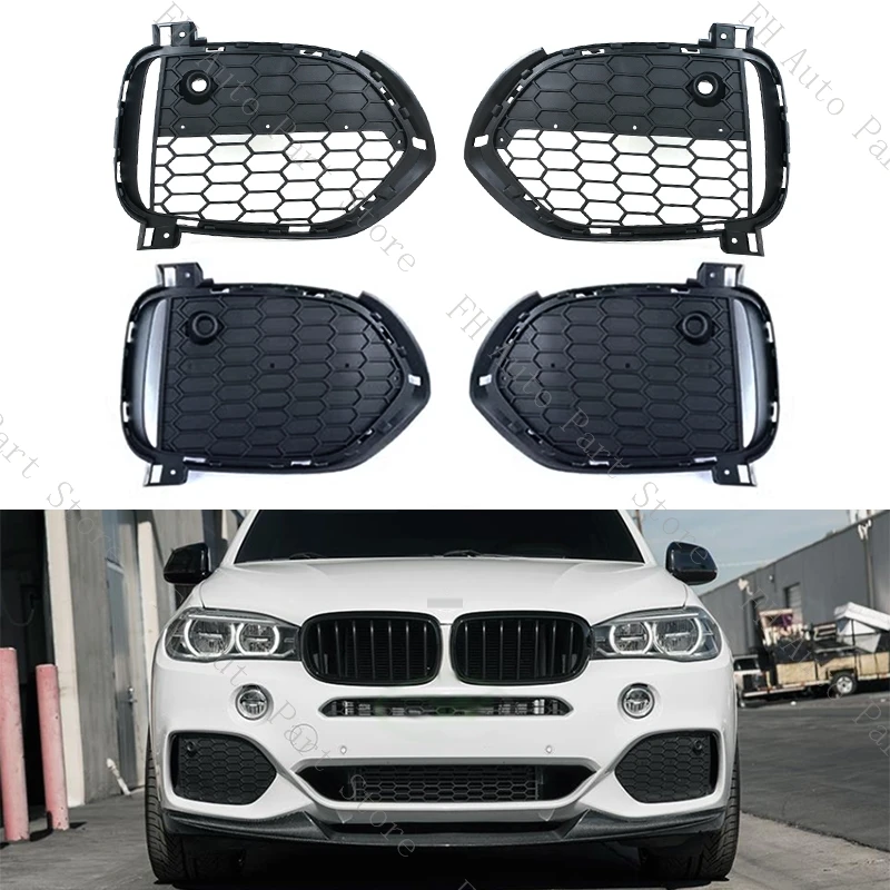 

For BMW X5 F15 M Sport 2012 2013 2014 2015 Front Bumper Fog Light Lamp Grille Cover Frame 51118064633 51118064634