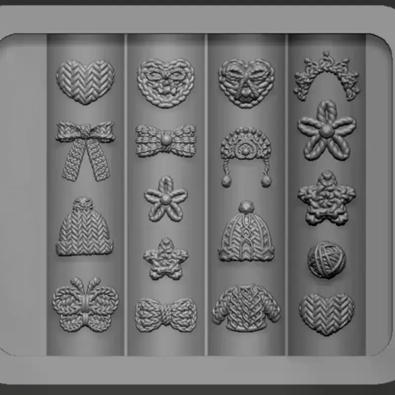 Forma silikonowa 3D do paznokci w stylu retro, do samodzielnego tworzenia wzorów, do robienia swetrów, kokardek, kwiatów, przezroczysty szablon do paznokci, dekoracja paznokci.