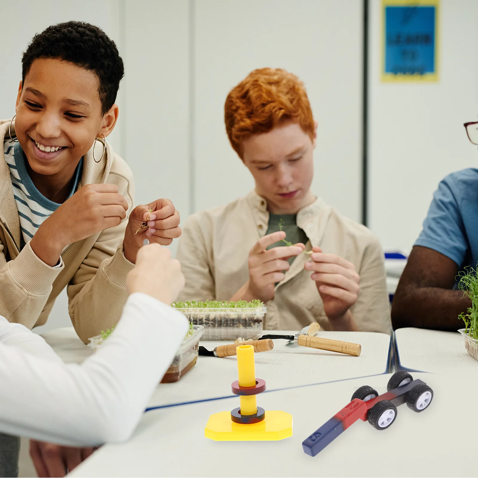 

1 комплект магнитов, подкова, U-образное кольцо, компактный легкий магнит, комплект учебного оборудования, лабораторные принадлежности