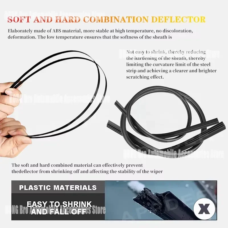 For Seat Leon KL MK4 2019-2023 Front Windshield Wiper Blades 26+16 Inch Auto Glass Window Cleaning Rubber Refill Accessories 4