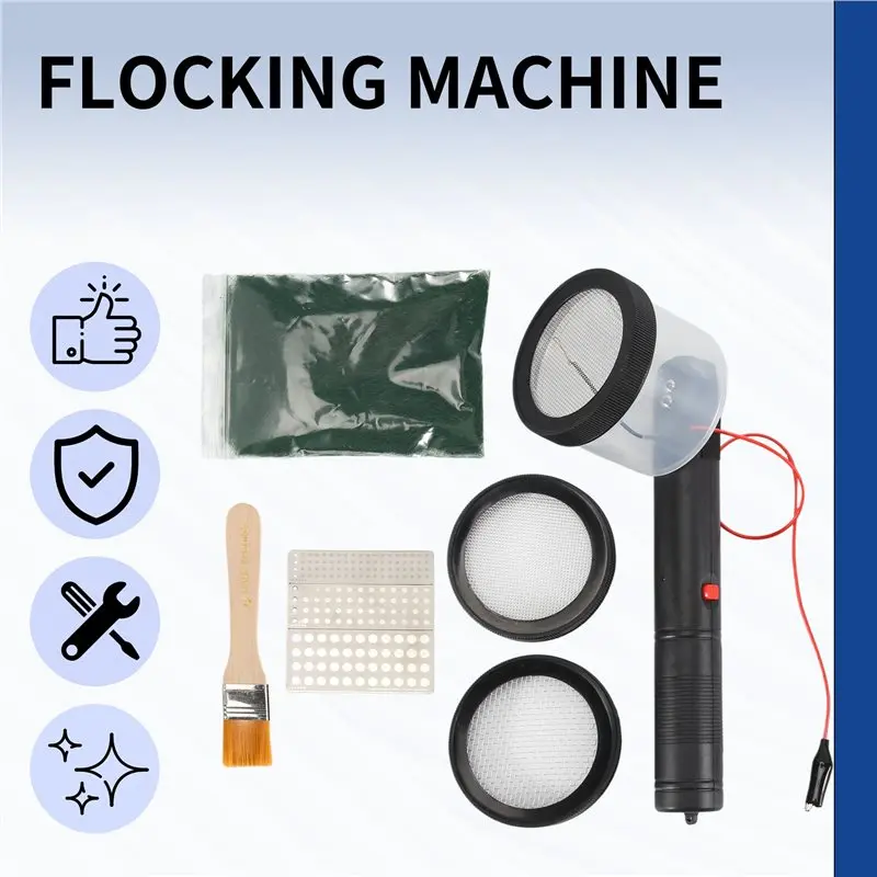 A63T-Flocking Kit Static Grass Applicator ABS Flocking Machine With Antislip Handle For DIY Scenic Modelling Diorama Scenery