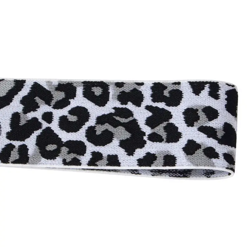 Leopard print high elastic elastic band widened rubber band waistband side accessories pants rubber band DIY
