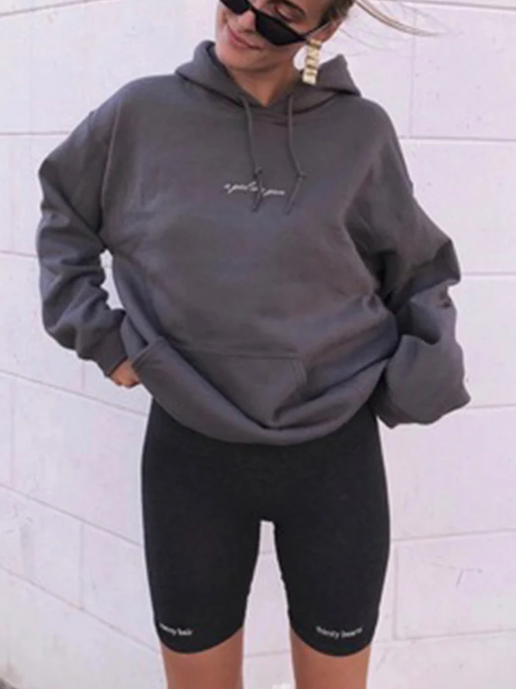 Pantalones cortos de motorista para mujer, shorts ajustados de cintura elástica, informales, coreanos, con letras estampadas, color negro